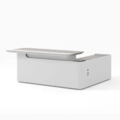 LUSH Executive Desk Left Return 200cm - White & Taupe(Lush Executive Desk 200cm Grey)