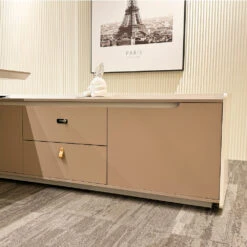 LUSH Executive Desk Right Return 240cm - White & Taupe(Lush Executive Desk Right Return 240cm Grey) -Modern Furniture DF DDE D0120 RBackView2 DeskRightRet200CM 1000 64d52770 c1c9 4699 a215 20aad059b8d5