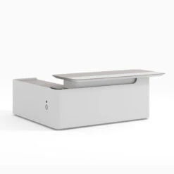 LUSH Executive Desk Right Return 200cm - White & Taupe(Lush Executive Desk Right Return 200cm Grey)