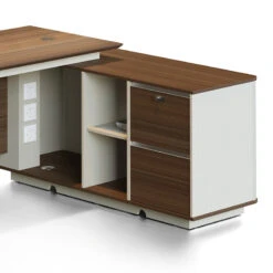 ANDERSON Executive Desk 1.6M Reversible - Hazelnut & Beige(Anderson Executive Desk 1 6m Reversible Australian Gold Oak) 24 ANDERSON Executive Desk 1.6M Reversible - Hazelnut & Beige(Anderson Executive Desk 1 6m Reversible Australian Gold Oak) -Modern Furniture DF DG02 D0116 2 CloseupR 800