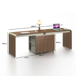ANDERSON 2 People Workstation 2.4M - Hazelnut & Beige(Anderson 2 People Workstation 2 4m Australian Gold Oak) 16 ANDERSON 2 People Workstation 2.4M - Hazelnut & Beige(Anderson 2 People Workstation 2 4m Australian Gold Oak) -Modern Furniture DF DG02 D2406 800