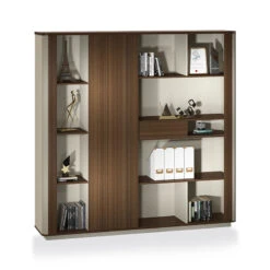 ANDERSON Display Unit 200cm - Hazelnut & Beige(Anderson Display Unit 200cm Australian Gold Oak Beige) -Modern Furniture DF DG02 S0120 1 800 a2012538 4c78 4796 9206 71262401ebfa