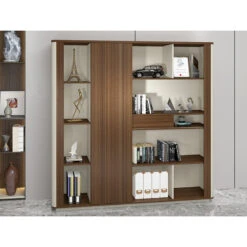 ANDERSON Display Unit 200cm - Hazelnut & Beige(Anderson Display Unit 200cm Australian Gold Oak Beige) -Modern Furniture DF DG02 S0120 9 800