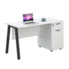ASPEN Single Workstation 140cm - White & Black(Aspen Single Workstation 140cm White Black) -Modern Furniture DF DG05 D0114Bmain 1000