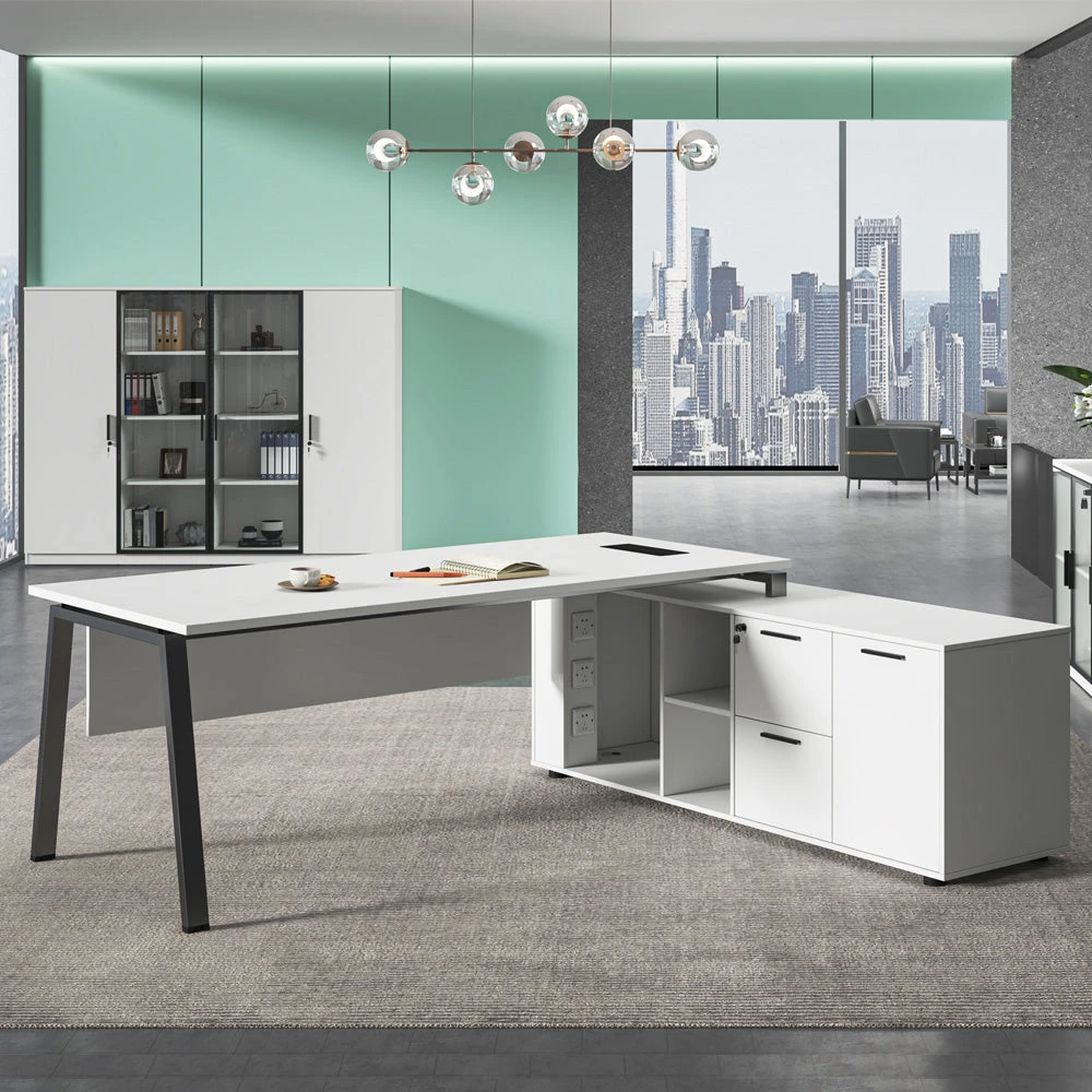 ASPEN Executive Desk Reversible 180-200cm - White & Black(Aspen Executive Desk 180 200cm White Black) 8 ASPEN Executive Desk Reversible 180-200cm - White & Black(Aspen Executive Desk 180 200cm White Black) - Image 6