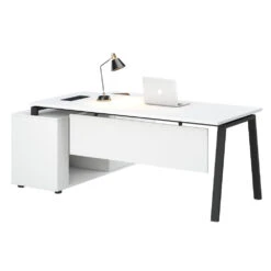 ASPEN Executive Desk Reversible 220-240cm - White & Black(Aspen Executive Desk 220cm White Black) -Modern Furniture DF DG05 D0324Bangleview 1000 6e40d485 db97 4d40 b7ee 9899cbe4586b