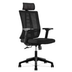 RUNE Executive Office Chair With Headrest - Black(Rune High Back Chair Black)
