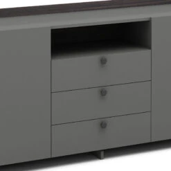 RADDIX Credenza Cabinet 160cm - Iron Grey & Brown(Raddix Credenza Cabinet 160cm Iron Grey Black) 10 RADDIX Credenza Cabinet 160cm - Iron Grey & Brown(Raddix Credenza Cabinet 160cm Iron Grey Black) -Modern Furniture DF FF S0316Doors 800