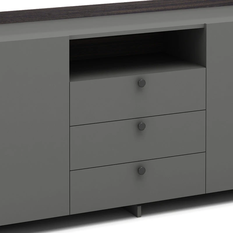 RADDIX Credenza Cabinet 160cm - Iron Grey & Brown(Raddix Credenza Cabinet 160cm Iron Grey Black) 5 RADDIX Credenza Cabinet 160cm - Iron Grey & Brown(Raddix Credenza Cabinet 160cm Iron Grey Black) - Image 3