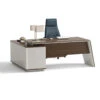 ANDERS Executive Desk Reversible Return 2.0M - Hazelnut & Beige(Anders Executive Desk Reversible Return 2 0m Australian Gold Oak Beige) -Modern Furniture DF YHD0320 2 800