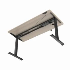 MARLO Single Workstation With Lift 1.4M - Oak & Black(Marlo Workstation Single Lift 1 4m Black Oak) -Modern Furniture DF011 B 140 2000 BottomView