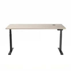 MARLO Single Workstation With Lift 1.4M - Oak & Black(Marlo Workstation Single Lift 1 4m Black Oak) -Modern Furniture DF011 B 140 2000 FrontView2