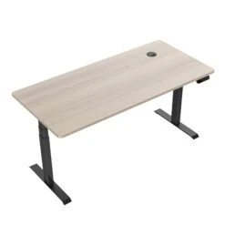 MARLO Single Workstation With Lift 1.4M - Oak & Black(Marlo Workstation Single Lift 1 4m Black Oak) -Modern Furniture DF011 B 140 2000 Topangleview