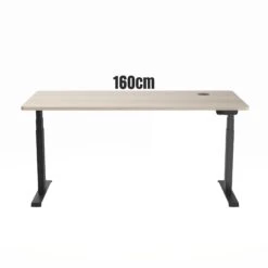 MARLO Single Workstation With Lift 1.6M - Oak & Black(Marlo Workstation Single Lift 1 6m Black Oak) -Modern Furniture DF011 B 160 2000 FrontViewwithsize