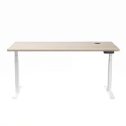 MARLO Single Workstation With Lift 1.4M - Oak & White(Marlo Workstation Single Lift 140cm White Oak) -Modern Furniture DF011 W 140 2000 FrontView