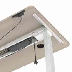 MARLO Single Workstation With Lift 1.6M - Oak & White(Marlo Workstation Single Lift 1 6m White Oak) -Modern Furniture DF011 W 160 2000 BottomCloseup