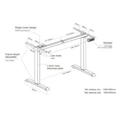 MARLO Single Workstation With Lift 1.6M - Oak & White(Marlo Workstation Single Lift 1 6m White Oak) -Modern Furniture DF011 W 160dms 2000