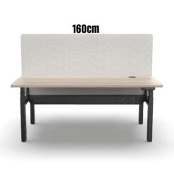 MARLO 2 People Workstation Dual Lift 1.6M - Oak & Black(Marlo Workstation Dual Lift 1 6m Black Oak) 13 MARLO 2 People Workstation Dual Lift 1.6M - Oak & Black(Marlo Workstation Dual Lift 1 6m Black Oak) -Modern Furniture DF04P B 160 2000 FrontViewwithsize