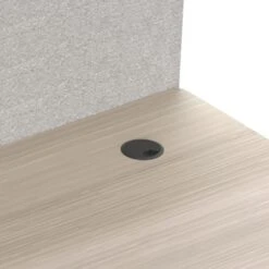 MARLO 2 People Workstation Dual Lift 1.6M - Oak & Black(Marlo Workstation Dual Lift 1 6m Black Oak) 17 MARLO 2 People Workstation Dual Lift 1.6M - Oak & Black(Marlo Workstation Dual Lift 1 6m Black Oak) -Modern Furniture DF04P B 160 2000 Grommetcloseup