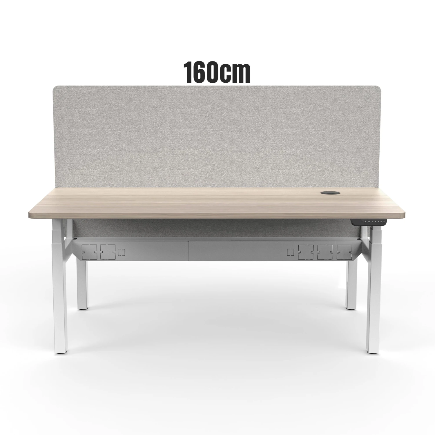 MARLO 2 People Workstation Dual Lift 1.6M - Oak & White(Marlo Workstation Dual Lift 1 6m White Oak) 6 MARLO 2 People Workstation Dual Lift 1.6M - Oak & White(Marlo Workstation Dual Lift 1 6m White Oak) - Image 4