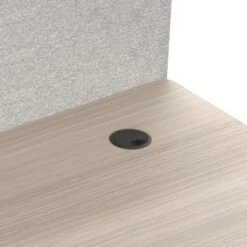 MARLO 2 People Workstation Dual Lift 1.6M - Oak & White(Marlo Workstation Dual Lift 1 6m White Oak) 17 MARLO 2 People Workstation Dual Lift 1.6M - Oak & White(Marlo Workstation Dual Lift 1 6m White Oak) -Modern Furniture DF04P W 160 2000 GrommetCloseup