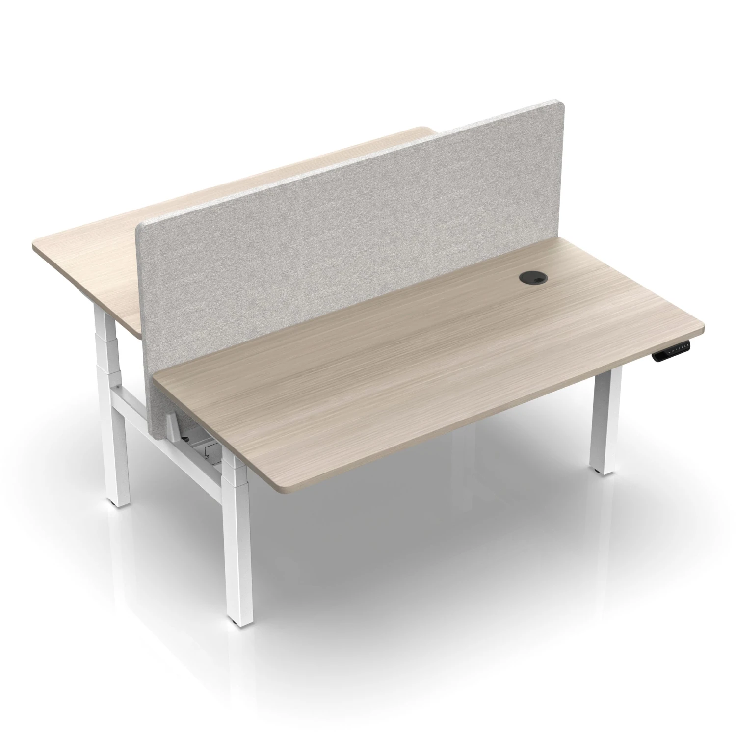 MARLO 2 People Workstation Dual Lift 1.6M - Oak & White(Marlo Workstation Dual Lift 1 6m White Oak) 5 MARLO 2 People Workstation Dual Lift 1.6M - Oak & White(Marlo Workstation Dual Lift 1 6m White Oak) - Image 3