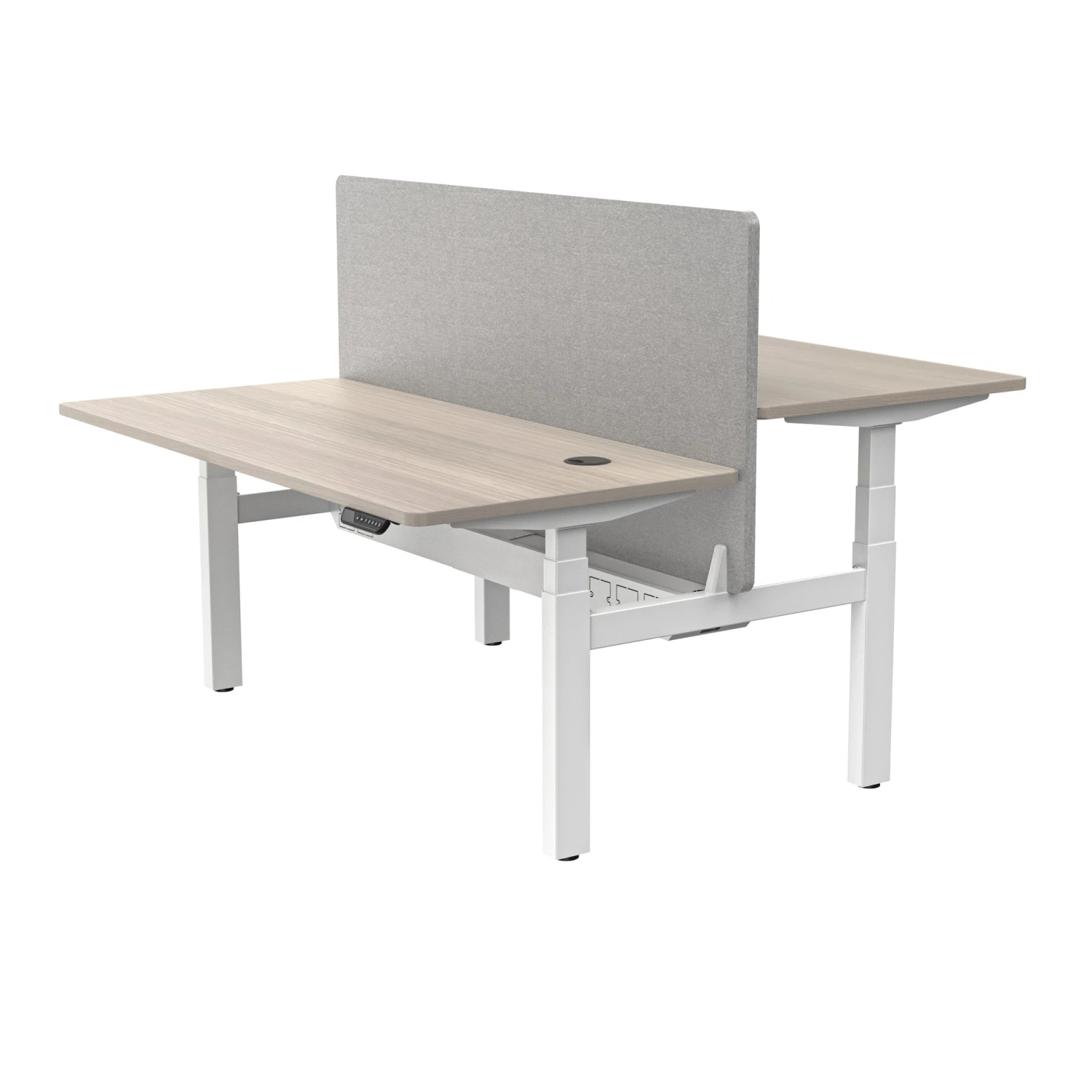 MARLO 2 People Workstation Dual Lift 1.6M - Oak & White(Marlo Workstation Dual Lift 1 6m White Oak) 3 MARLO 2 People Workstation Dual Lift 1.6M - Oak & White(Marlo Workstation Dual Lift 1 6m White Oak)