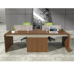 ANDERSON 2 People Back To Back Workstation 1.2M - Hazelnut & Beige(Anderson 2 People Back To Back Workstation 1 2m Australian Gold Oak) -Modern Furniture DG02DoubleLifestyle 800