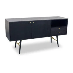 OMARI Sideboard Buffet 160cm - Black Ash(Omari Sideboard 160cm Black)
