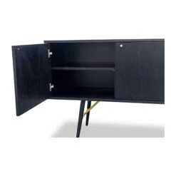OMARI Sideboard Buffet 160cm - Black Ash(Omari Sideboard 160cm Black) -Modern Furniture DI J9580 1 OMARI Sideboard 4 DETAIL 1 800