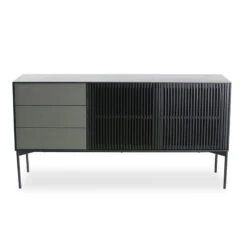 SEGAN Sideboard Buffet 160cm - Black & Grey(Segan Sideboard 160cm Black) -Modern Furniture DI J9695 1 800