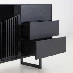 MONTANA Sideboard Buffet 160cm - Black Ash(Montana Sideboard 160cm Black) -Modern Furniture DI J9870 Drawers 800