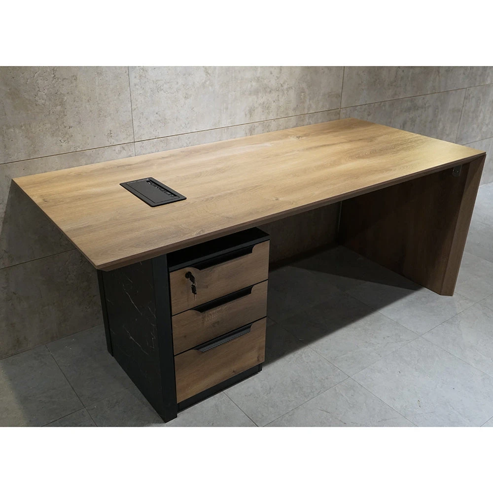 LOGAN Executive Desk Reversible 180cm - Warm Oak & Black(Logan Executive Desk Reversible 180cm Warm Oak Black) 7 LOGAN Executive Desk Reversible 180cm - Warm Oak & Black(Logan Executive Desk Reversible 180cm Warm Oak Black) - Image 5