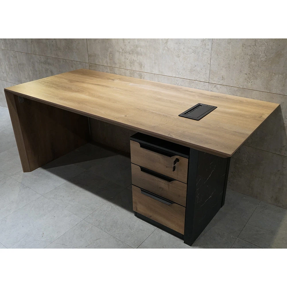 LOGAN Executive Desk Reversible 180cm - Warm Oak & Black(Logan Executive Desk Reversible 180cm Warm Oak Black) 8 LOGAN Executive Desk Reversible 180cm - Warm Oak & Black(Logan Executive Desk Reversible 180cm Warm Oak Black) - Image 6