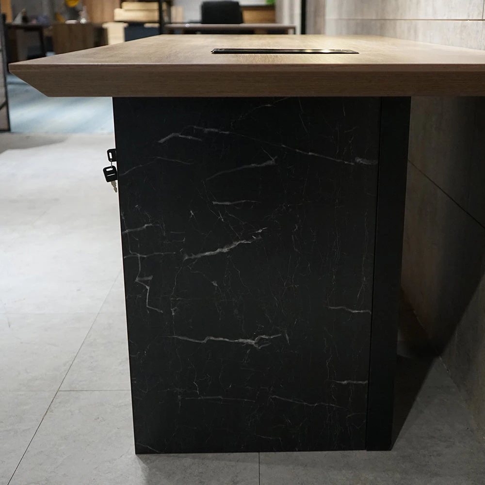 LOGAN Executive Desk Reversible 180cm - Warm Oak & Black(Logan Executive Desk Reversible 180cm Warm Oak Black) 20 LOGAN Executive Desk Reversible 180cm - Warm Oak & Black(Logan Executive Desk Reversible 180cm Warm Oak Black) - Image 18