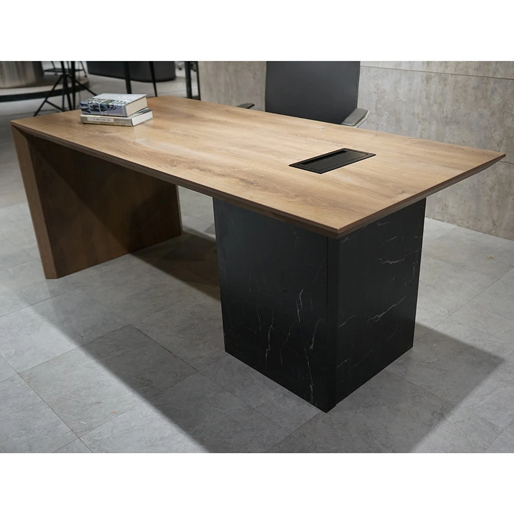 LOGAN Executive Desk Reversible 180cm - Warm Oak & Black(Logan Executive Desk Reversible 180cm Warm Oak Black) 16 LOGAN Executive Desk Reversible 180cm - Warm Oak & Black(Logan Executive Desk Reversible 180cm Warm Oak Black) - Image 14