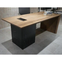 LOGAN Executive Desk Reversible 150cm - Warm Oak & Black(Logan Executive Desk Left Panel 150cm Warm Oak Black) 28 LOGAN Executive Desk Reversible 150cm - Warm Oak & Black(Logan Executive Desk Left Panel 150cm Warm Oak Black) -Modern Furniture DSC02568 R 1000