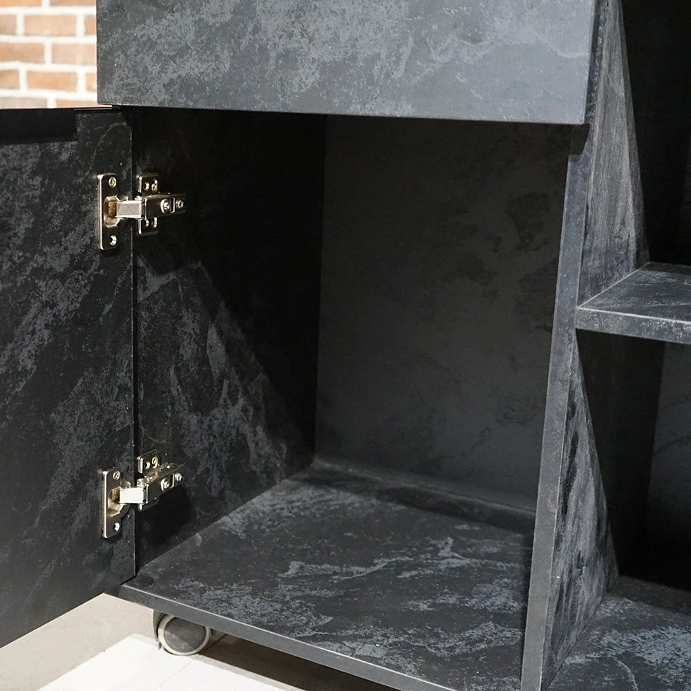 AFTAN Black Executive Desk With Pedestal & Right Mobile Return 180cm - Black Concrete(Aftan Black Executive Desk With Pedestal Right Mobile Return 180cm Black) 17 AFTAN Black Executive Desk With Pedestal & Right Mobile Return 180cm - Black Concrete(Aftan Black Executive Desk With Pedestal Right Mobile Return 180cm Black) - Image 15