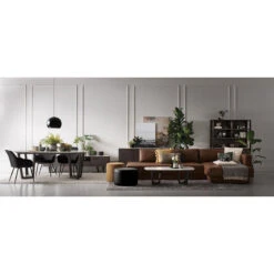 HAKON Dining Chair -Brown & Black(Hakon Dining Chair Grey Black 1) -Modern Furniture Denton Hakon Almera OmniConcept 800