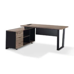 ADRIANO Executive Office Desk With Left Return 160-180cm - Light Brown(Adriano Executive Desk With Left Return 1 8m Light Brown)