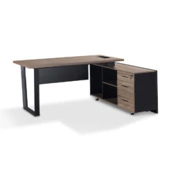 ADRIANO Executive Office Desk With Right Return 160-180cm - Light Brown(Adriano Executive Desk With Right Return 1 8m Light Brown)