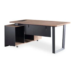 ADRIANO Executive Office Desk With Right Return 160-180cm - Light Brown(Adriano Executive Desk With Right Return 1 8m Light Brown) -Modern Furniture EW003Main 1 copy