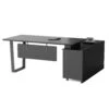 ADRIANO Black Executive Office Desk Reversible 165-180cm - Black Concrete(Adriano Black Executive Office Desk Reversible 165 180cm Black) -Modern Furniture EWB003 L 1 2000