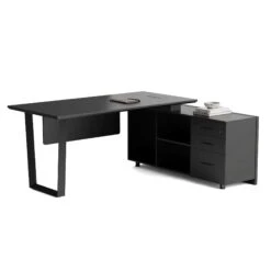 ADRIANO Black Executive Office Desk Reversible 165-180cm - Black Concrete(Adriano Black Executive Office Desk Reversible 165 180cm Black) 27 ADRIANO Black Executive Office Desk Reversible 165-180cm - Black Concrete(Adriano Black Executive Office Desk Reversible 165 180cm Black) -Modern Furniture EWB003 R 2 2000