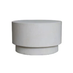 ROCCO Indoor & Outdoor Coffee Table 60cm - White Concrete(Rocco Coffee Table 60cm White Concrete)