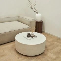 ROCCO Indoor & Outdoor Coffee Table 80cm - White Concrete(Rocco Coffee Table 60cm White Concrete Copy) 15 ROCCO Indoor & Outdoor Coffee Table 80cm - White Concrete(Rocco Coffee Table 60cm White Concrete Copy) -Modern Furniture FCT07WHITE 5