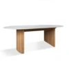 FLEUR Dining Table 200cm - Oak & Marble(Fleur Dining Table Oak) -Modern Furniture FLEURDiningTable Oak