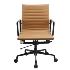 DAKIN Low Back Office Chair - Tan & Black(Copy Of Dakin Low Back Office Chair Tan Black) 10 DAKIN Low Back Office Chair - Tan & Black(Copy Of Dakin Low Back Office Chair Tan Black) -Modern Furniture FOF C968 1 1321 FrontView 800