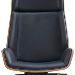 TYLER High Back Office Chair - Walnut & Black(Tyler High Back Office Chair Walnut Black) -Modern Furniture FOF SL1812A 1BlackSeatfront 800