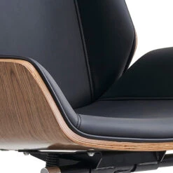 TYLER High Back Office Chair - Walnut & Black(Tyler High Back Office Chair Walnut Black) -Modern Furniture FOF SL1812A 2BlackPly 800